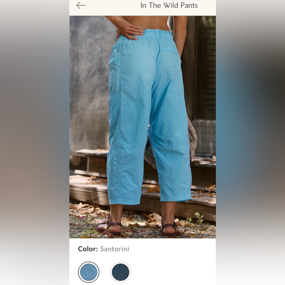 Free People Movement ~ In The Wild Pants ~ NWT Sz: S Color: Santorini/Blue Sea - Picture 7 of 12